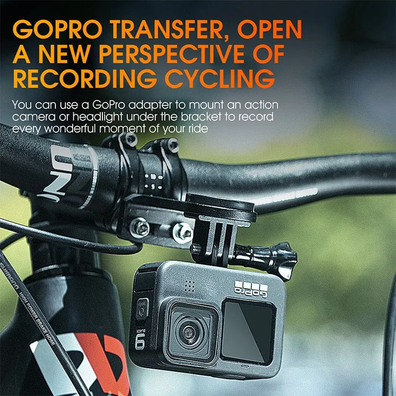 Bicycle Computer Lamp Holder Aluminum Alloy  MTB Mountain Road Bike Handlebar Light Mount Bracket for Garmin Cateye Bryton Gopro