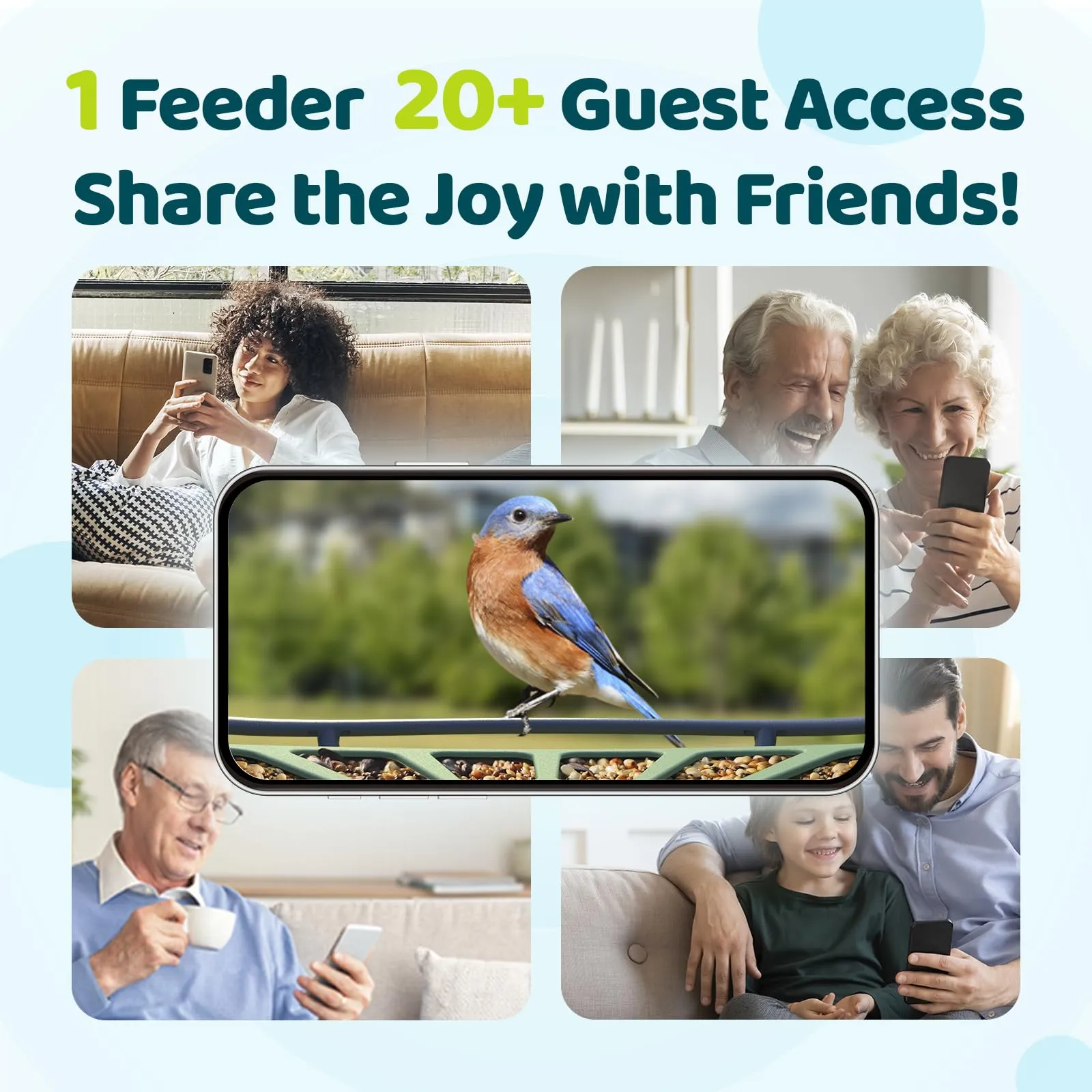Birdfy 2 Smart Bird Feeder with Camera, Dual-Lens, Solar-Powered, Wireless Birdwatching, Permanent AI Identify 6000  Bird Species & Motion Detection, Gift Present