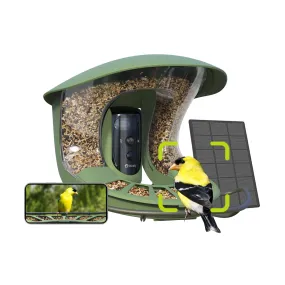 Birdfy 2 Smart Bird Feeder with Camera, Dual-Lens, Solar-Powered, Wireless Birdwatching, Permanent AI Identify 6000  Bird Species & Motion Detection, Gift Present