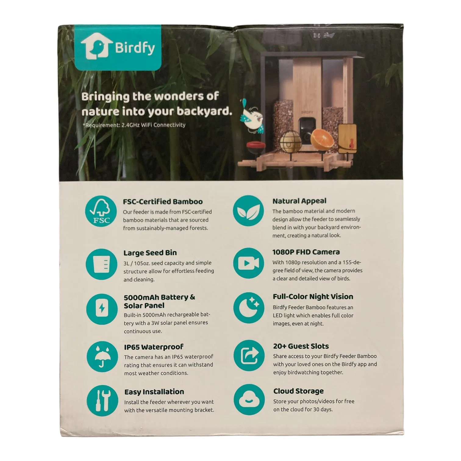Birdfy Eco-Friendly Bird Feeder with Camera & Solar Power Panel