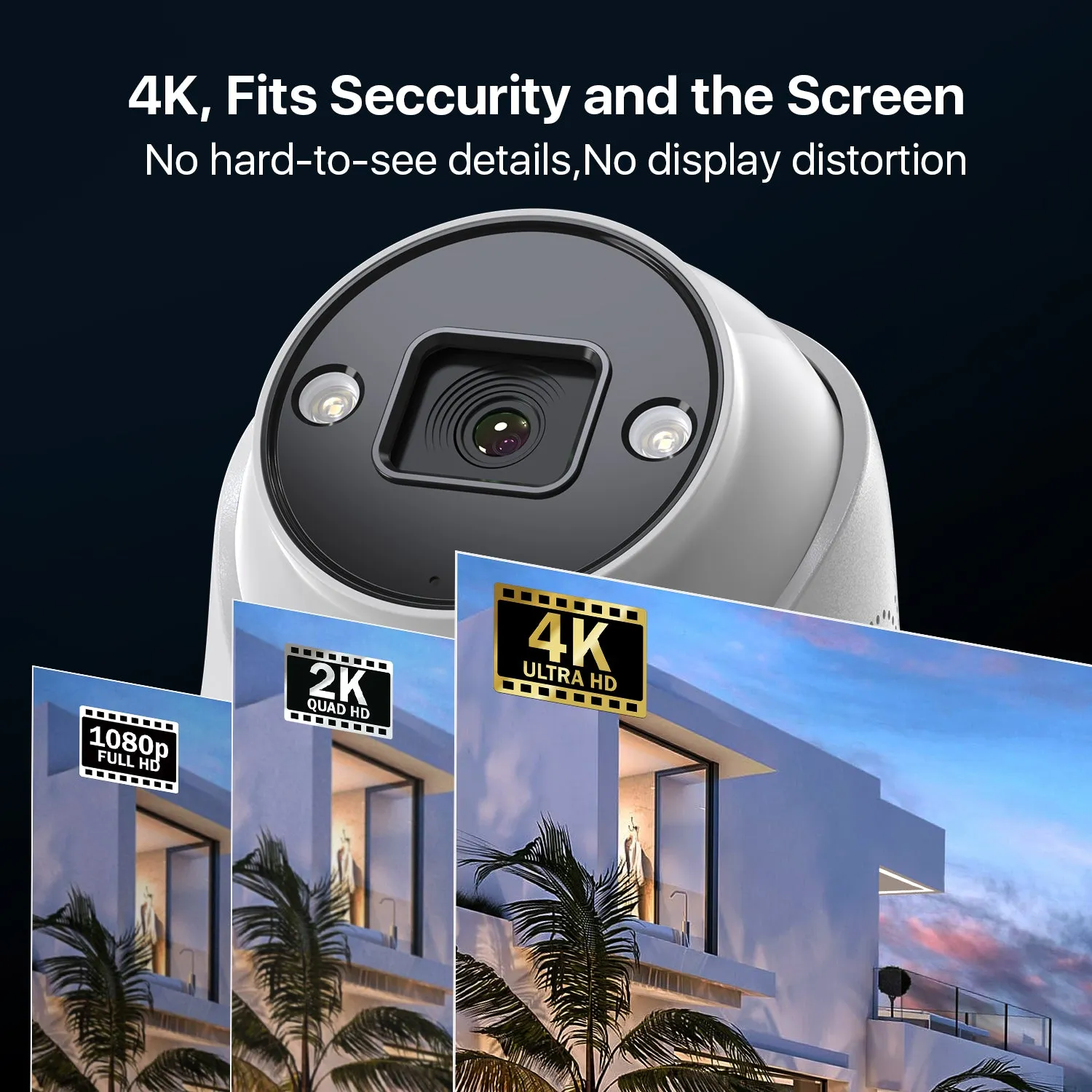 C225 4K 16CH Security System(32-Camera Capable)   NVR Support Dual Hard Drive   4TB HDD