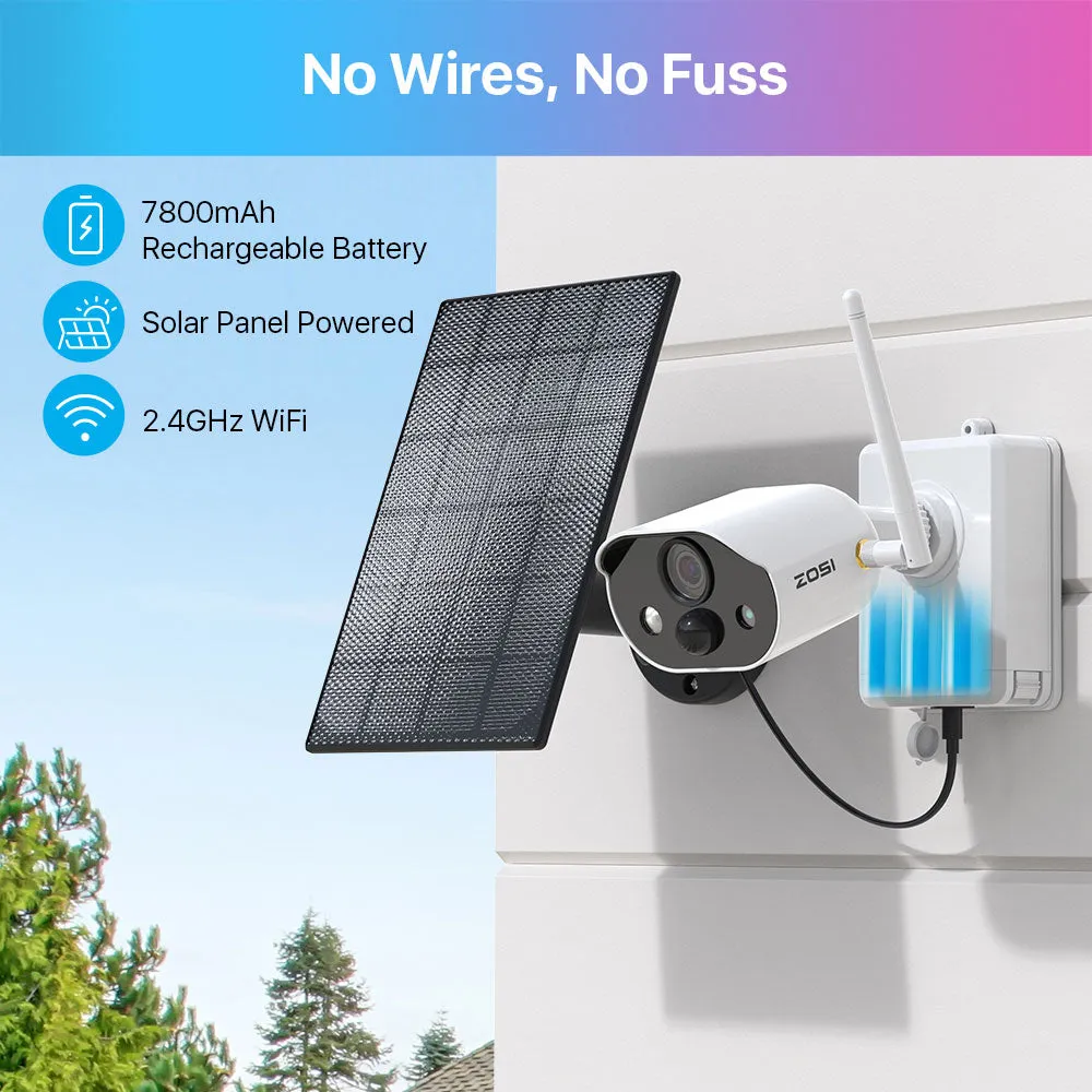 C306 Pro 3MP Battery Spotlight Camera   Solar Panel
