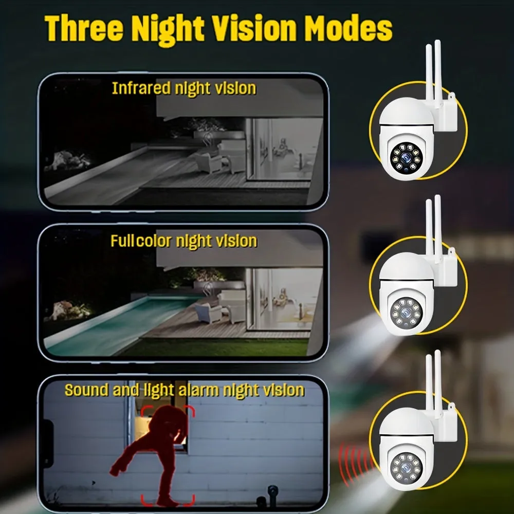 Cam With Color Night Vision Wireless 1080p HD Indoor/Outdoor Video Camera 2-Way Audio Wireless Security Camera Pan/Tilt/Zoom Wi-Fi Smart Home Security Camera