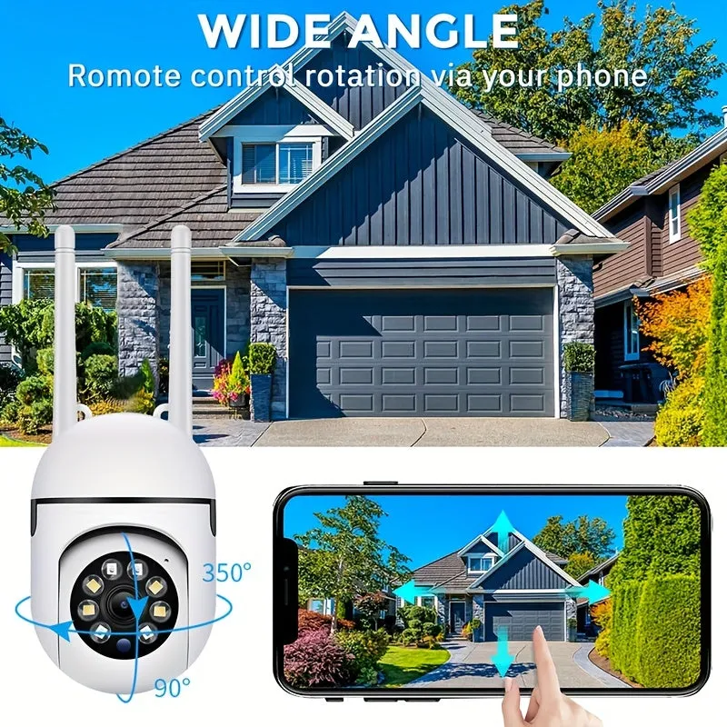 Cam With Color Night Vision Wireless 1080p HD Indoor/Outdoor Video Camera 2-Way Audio Wireless Security Camera Pan/Tilt/Zoom Wi-Fi Smart Home Security Camera