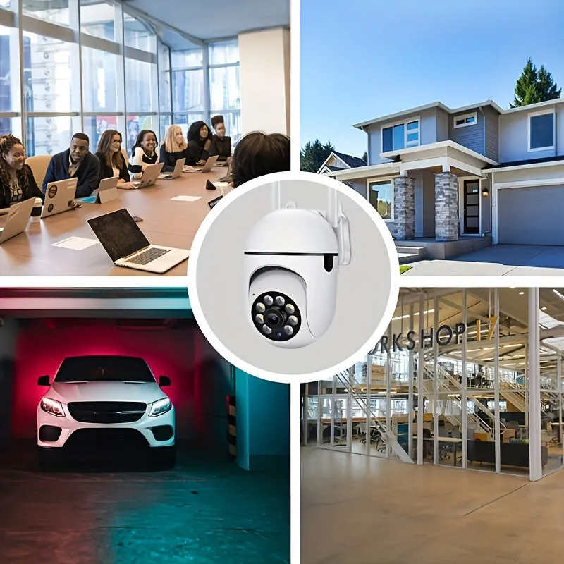 Cam With Color Night Vision Wireless 1080p HD Indoor/Outdoor Video Camera 2-Way Audio Wireless Security Camera Pan/Tilt/Zoom Wi-Fi Smart Home Security Camera