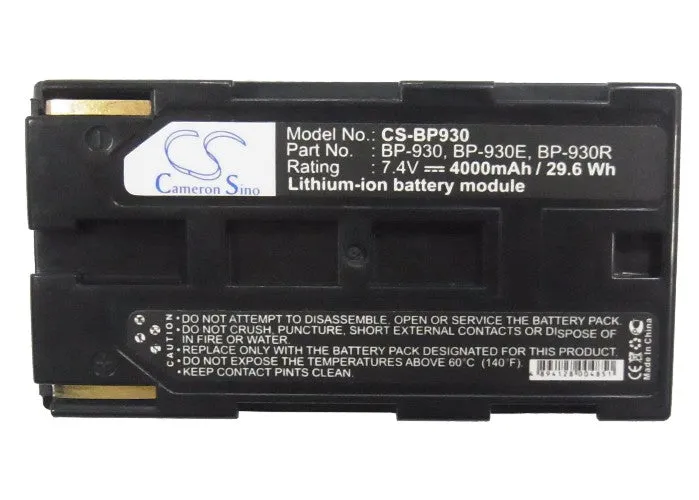 Canon BP-930 Battery Replacement for Camera (4000mAh)