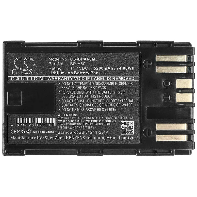 Canon BP-A60 Battery Replacement for Camera (5200mAh)