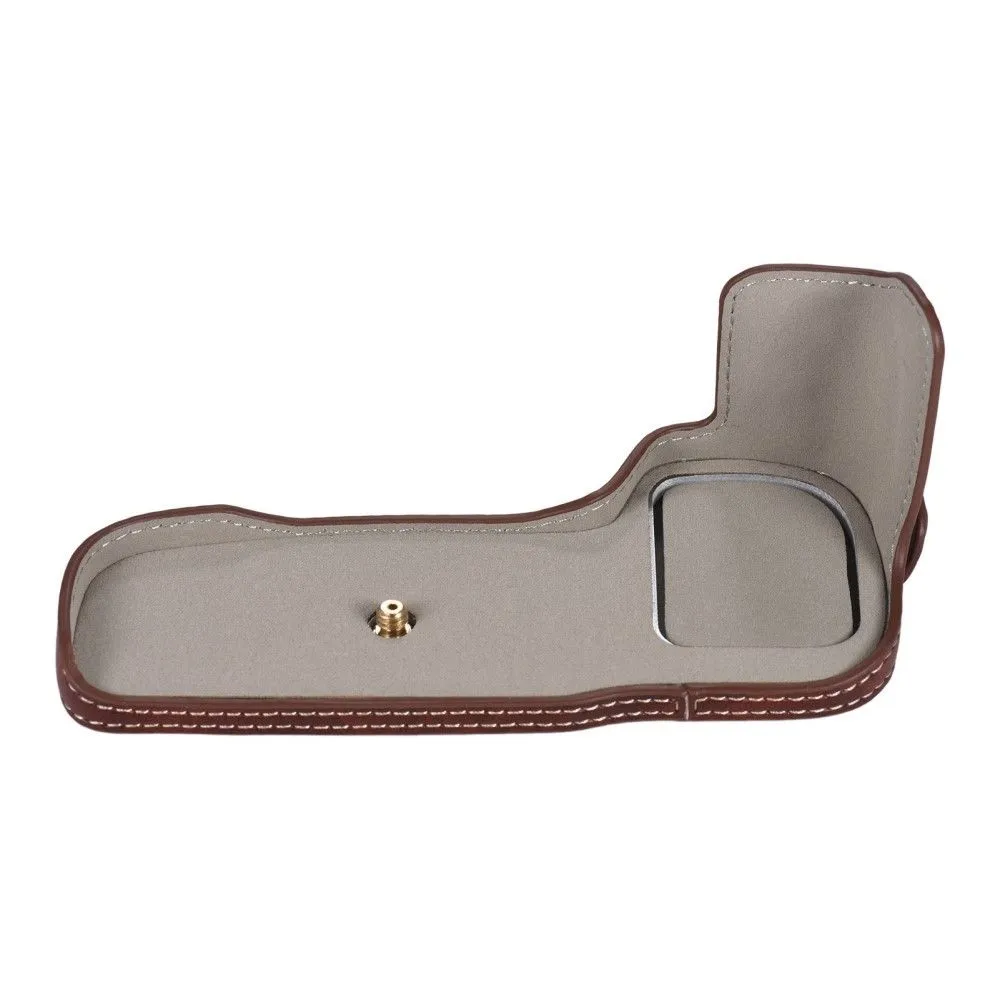 Canon EOS 5D Mark III / 5D Mark IV half-body PU leather cover - Coffee