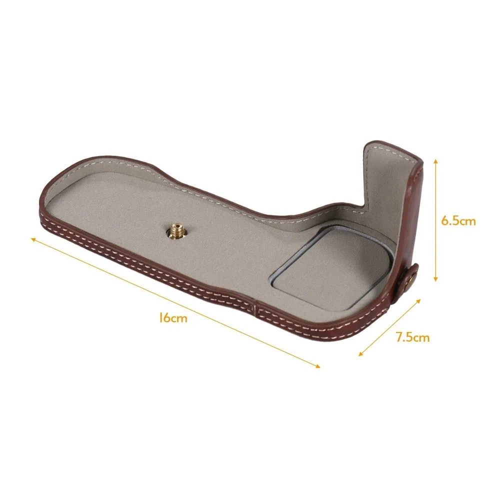 Canon EOS 5D Mark III / 5D Mark IV half-body PU leather cover - Coffee
