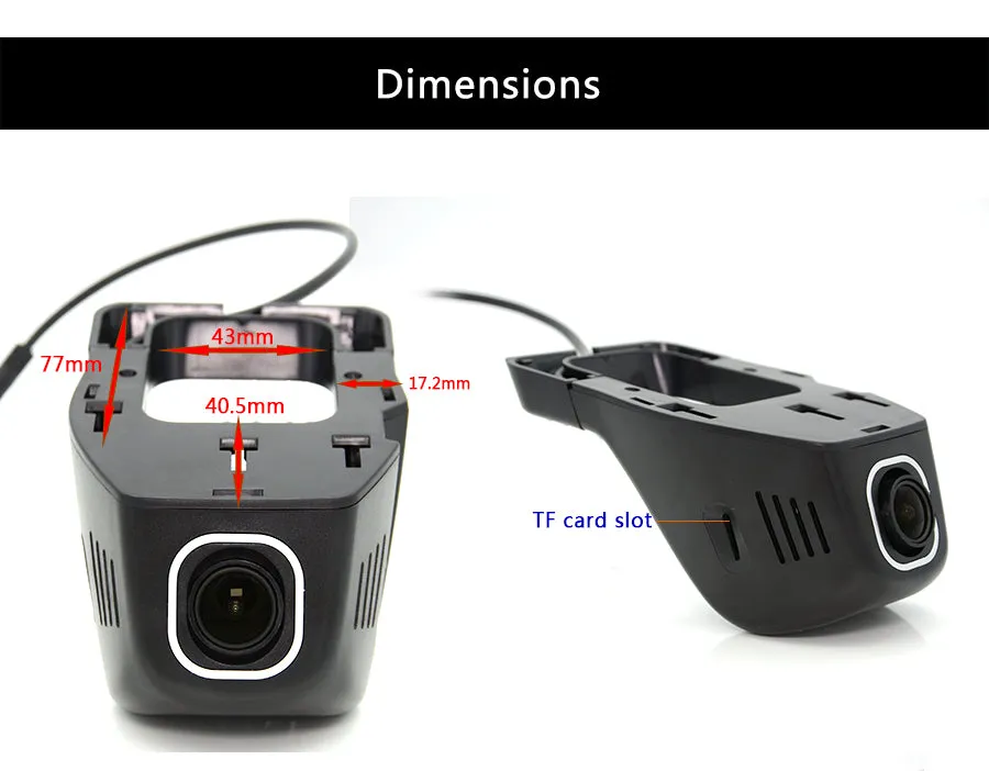Car DVR Camera Video Recorder WiFi APP Night Vision Dash Cam