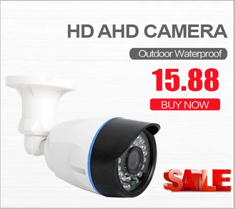 CCTV AHD Camera Security Lens Metal Housing Indoor Use Black