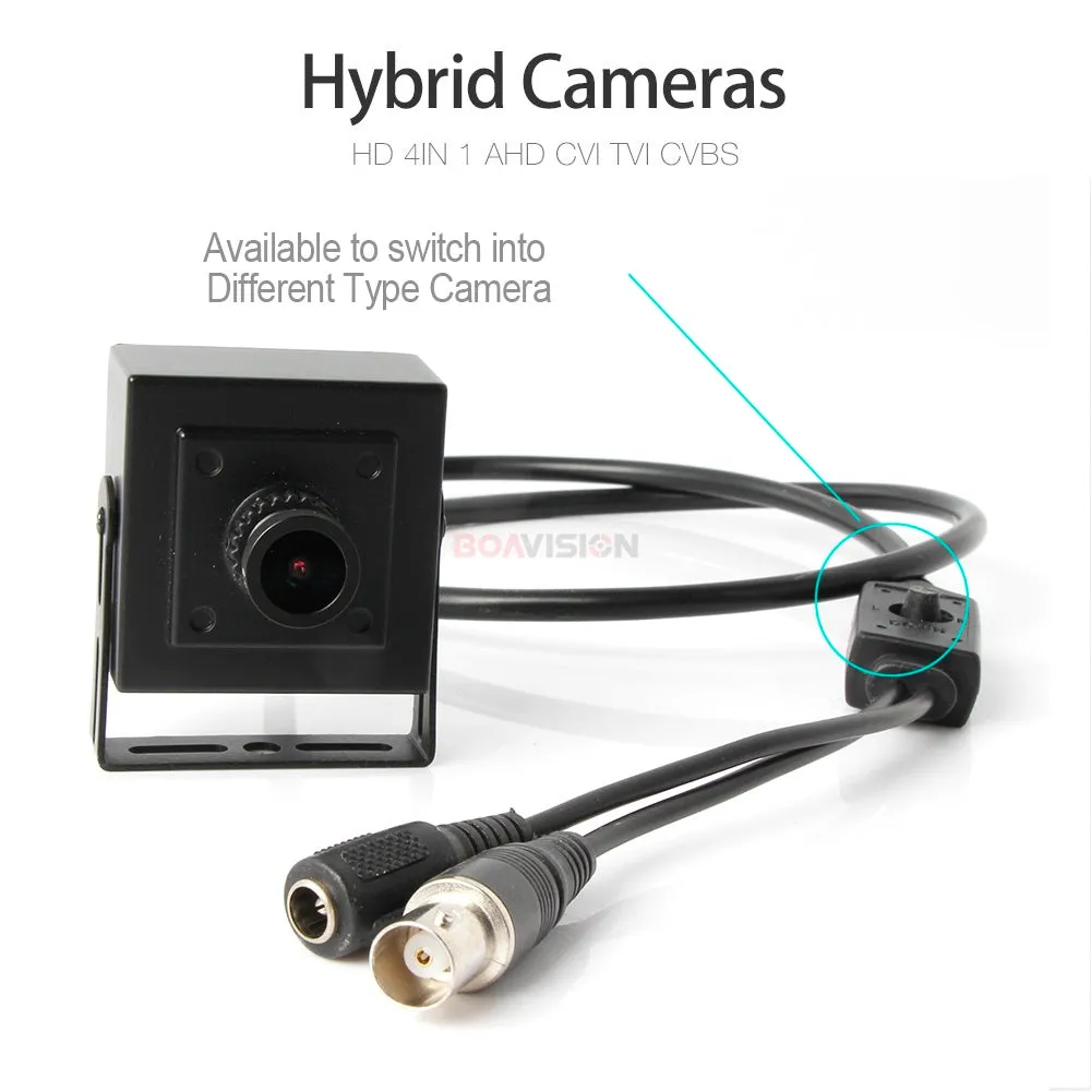 CCTV AHD Camera Security Lens Metal Housing Indoor Use Black
