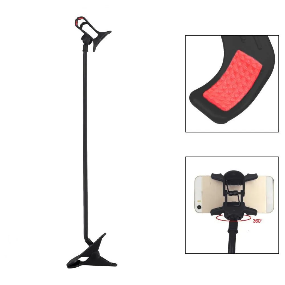 Cell Phone holder Flexible Long Arm lazy Phone Holder Clamp