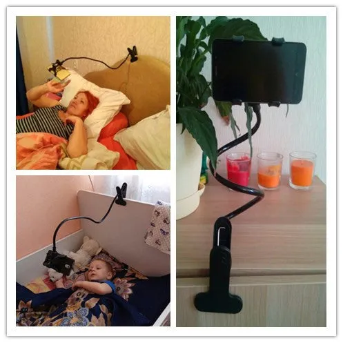 Cell Phone holder Flexible Long Arm lazy Phone Holder Clamp