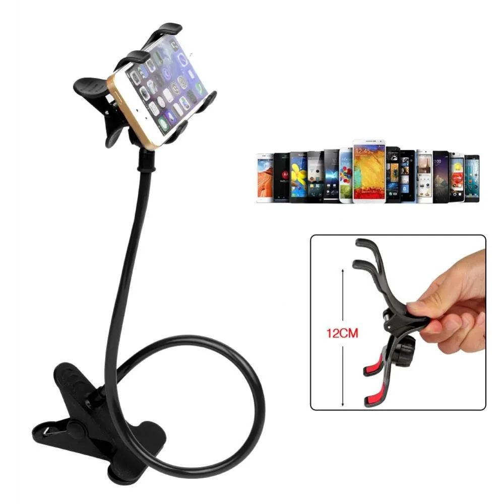 Cell Phone holder Flexible Long Arm lazy Phone Holder Clamp