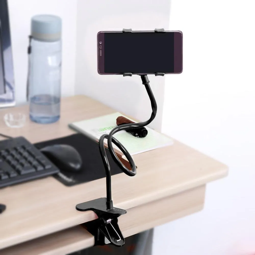 Cell Phone holder Flexible Long Arm lazy Phone Holder Clamp