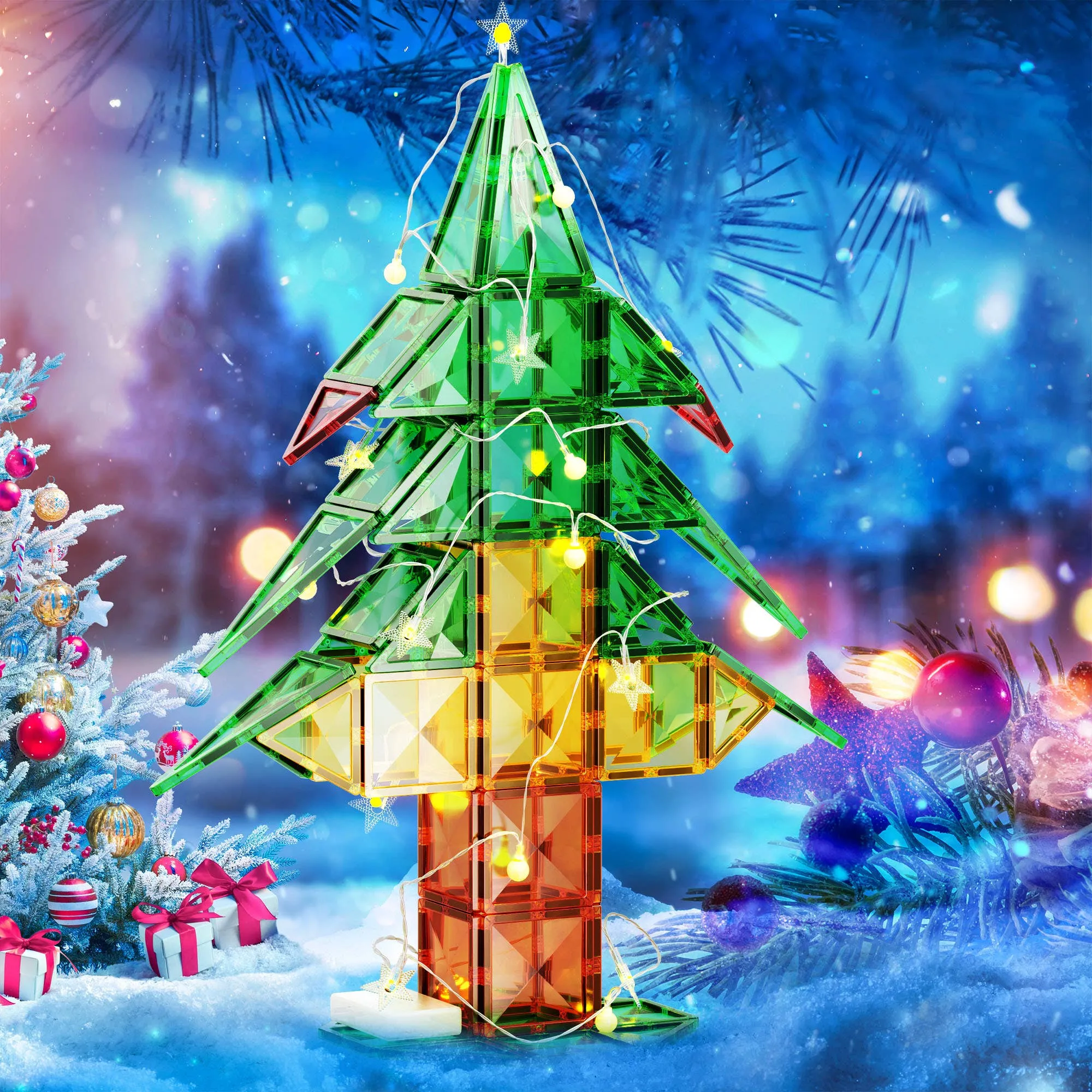 Christmas Tree Magnet Building Tiles