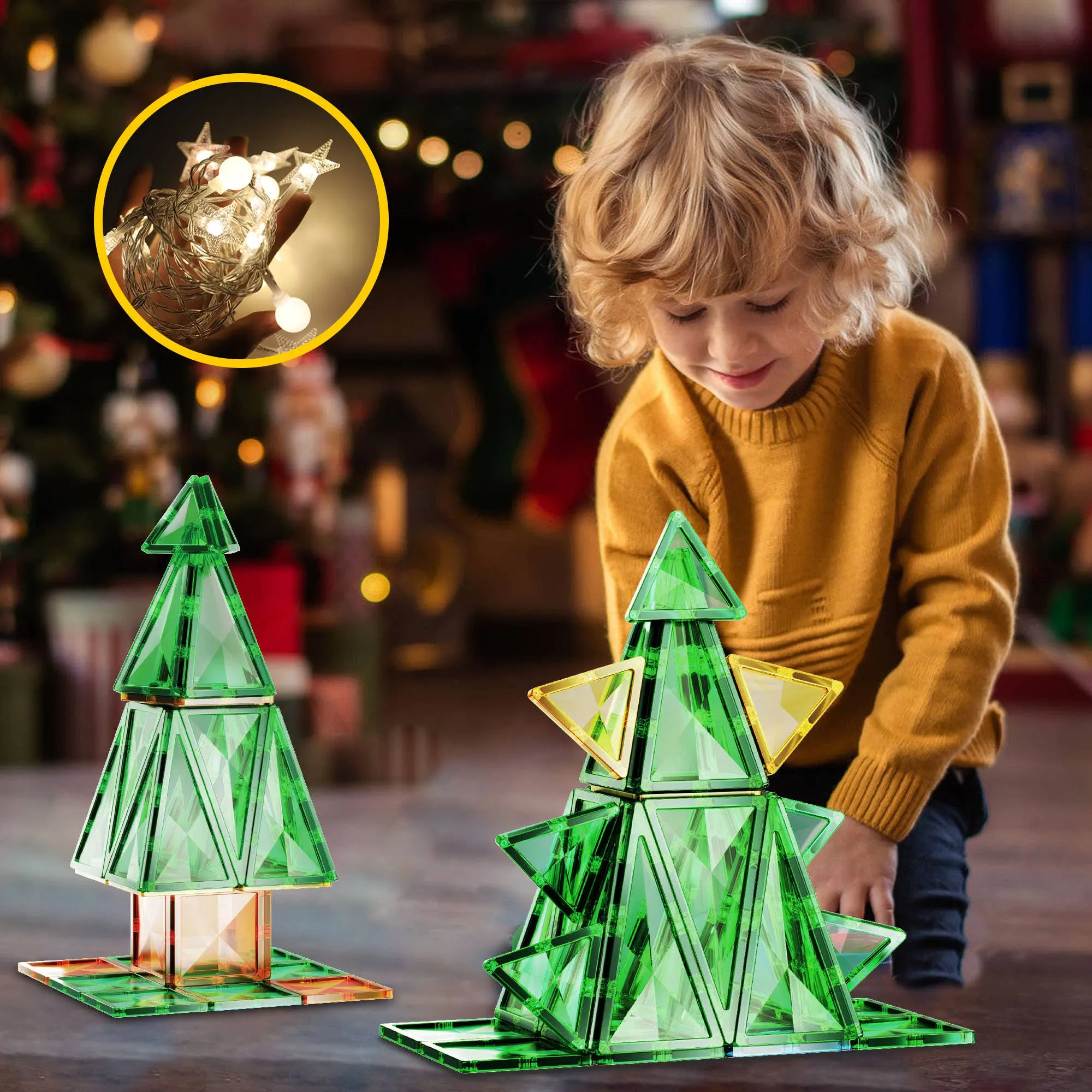 Christmas Tree Magnet Building Tiles