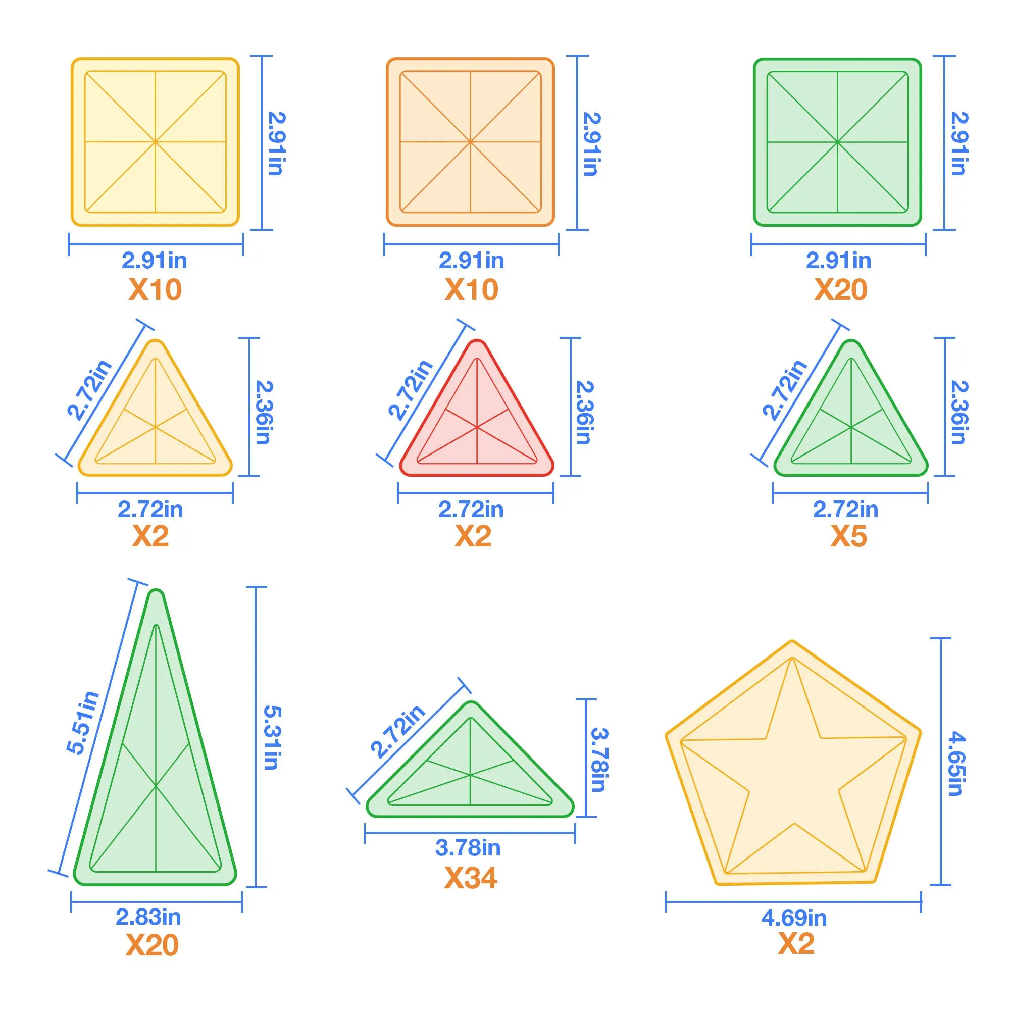 Christmas Tree Magnet Building Tiles