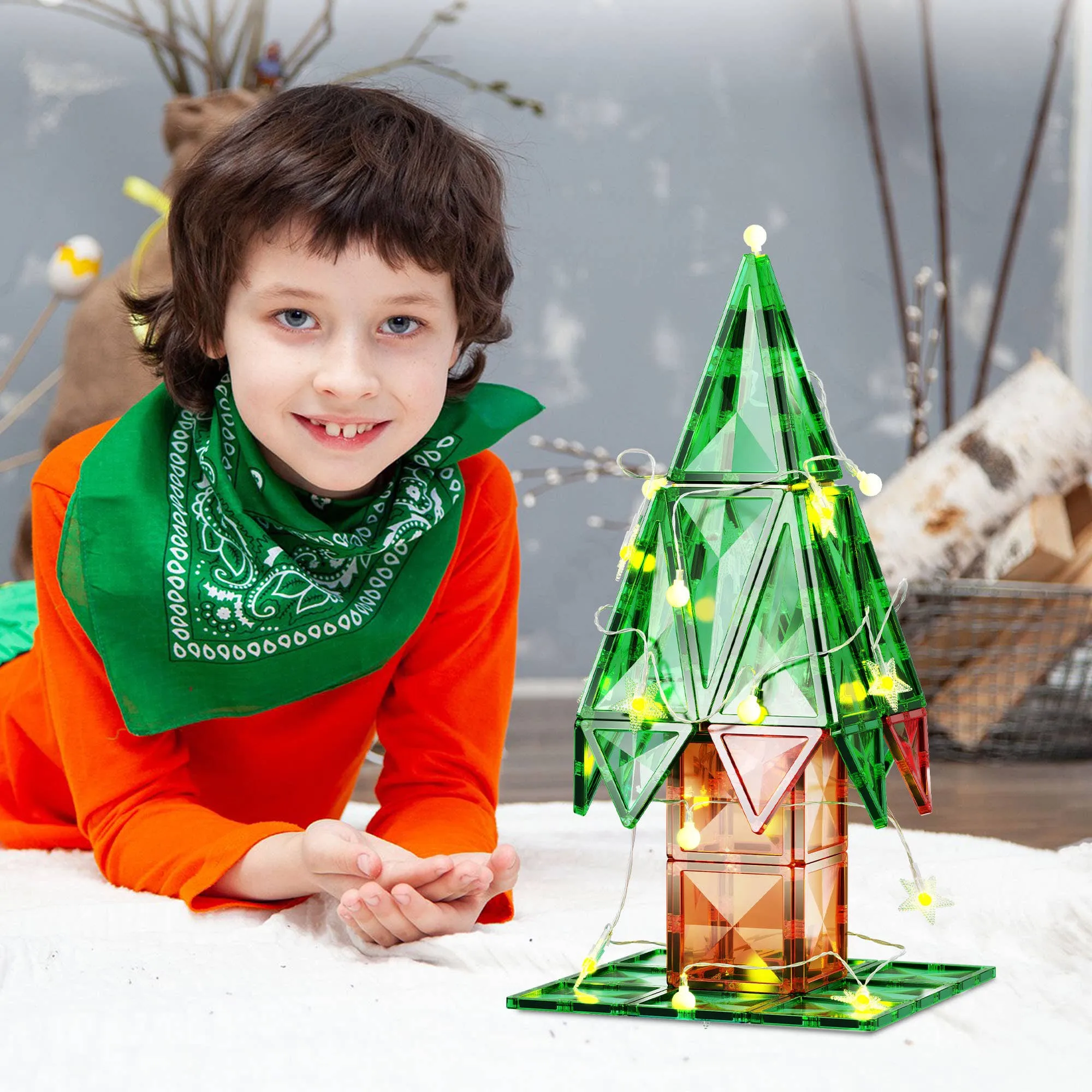 Christmas Tree Magnet Building Tiles
