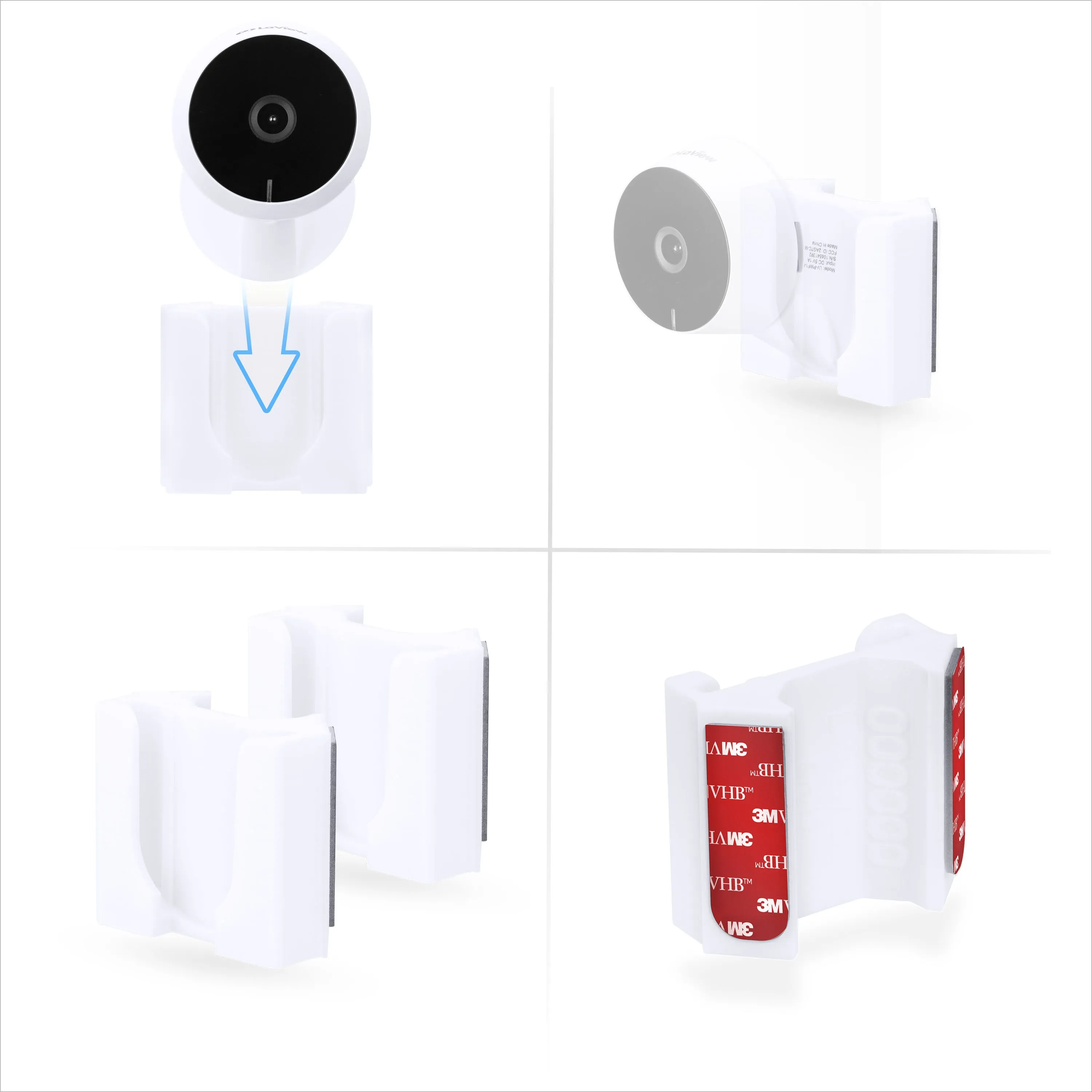 Corner Wall Mount for LaView LV-PWF1 1080P HD Indoor Camera, Adhesive Security Cam Holder Bracket, Reduce Blind Spots & Clutter, Adhesive & Screw-In