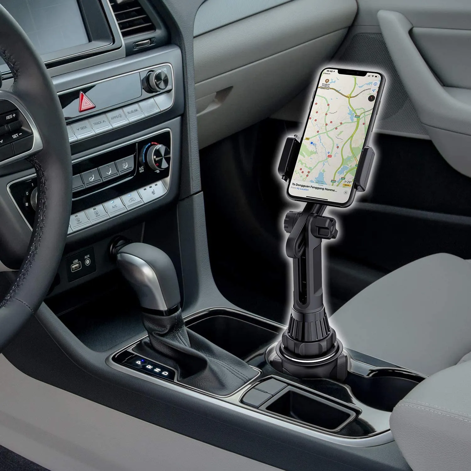 Cup Tablet Holder for Car, WixGear Car Cup Holder Tablet and Phone Adjustable