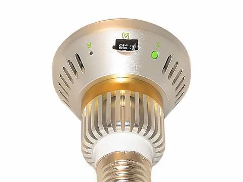 Decoy Bulb Nightvision Video Surveillance Camera CCTV w/ Motion Detect