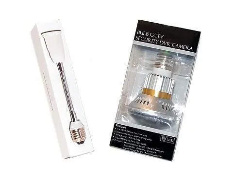 Decoy Bulb Nightvision Video Surveillance Camera CCTV w/ Motion Detect