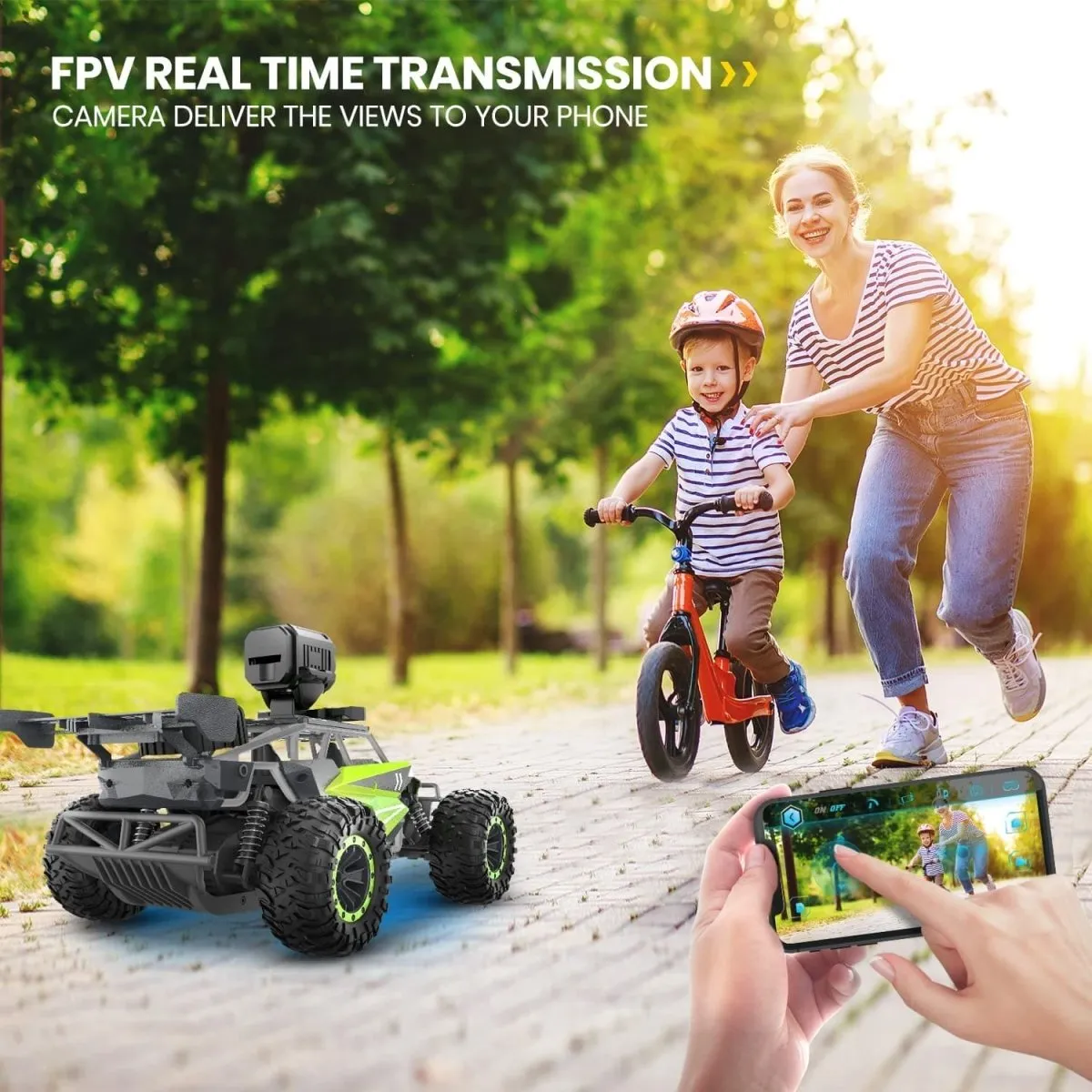 DEERC DE65 RC Car Remote Control 1:16 Scale 4WD Off Road 1080P HD FPV Camera