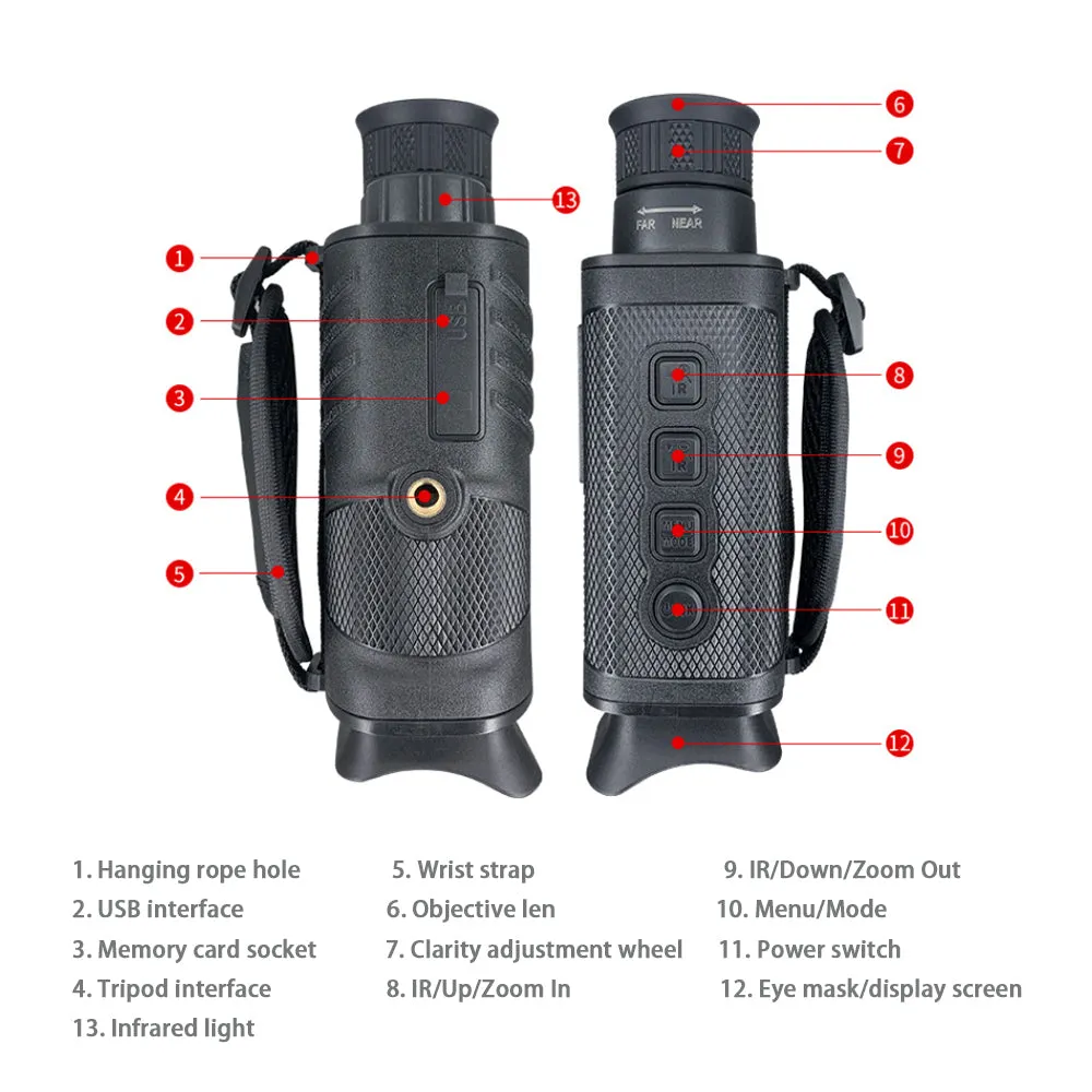 Digital Large Screen Day and Night Dual Purpose Night Vision Instrument