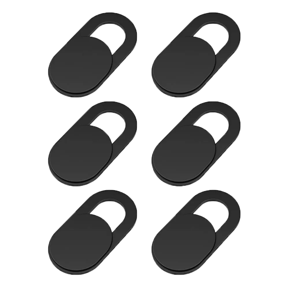 Doormoon Mobile Device Front Camera Cover Black 6 Packs