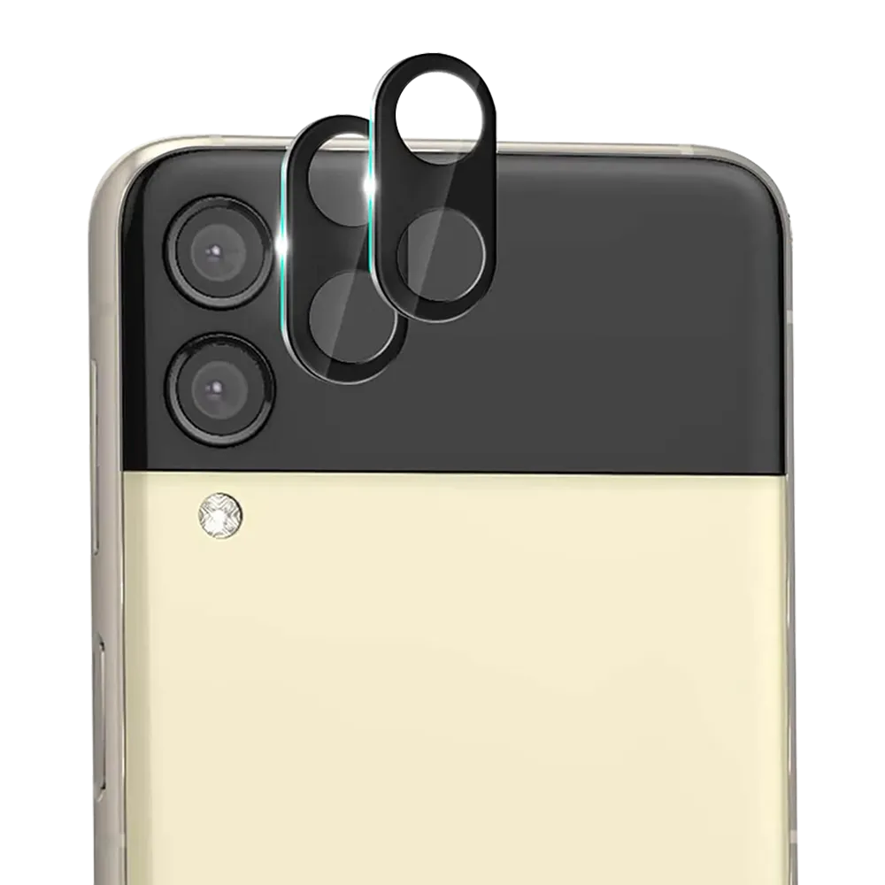 Doormoon Samsung Galaxy Flip3 Camera Tempered Glass Black