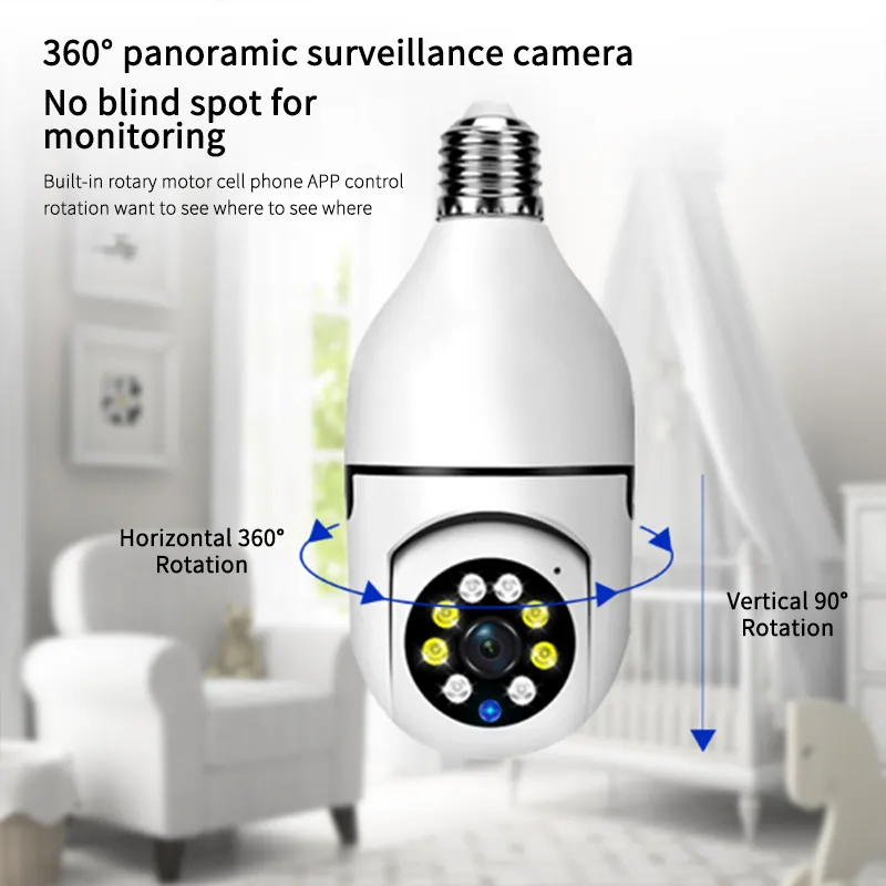 Draadloze Outdoor Surveillance Video Camera 360 Graus Met Wifi 1080P Hd Mini Camera Sensor Nachtzicht Camcorder Smart Home