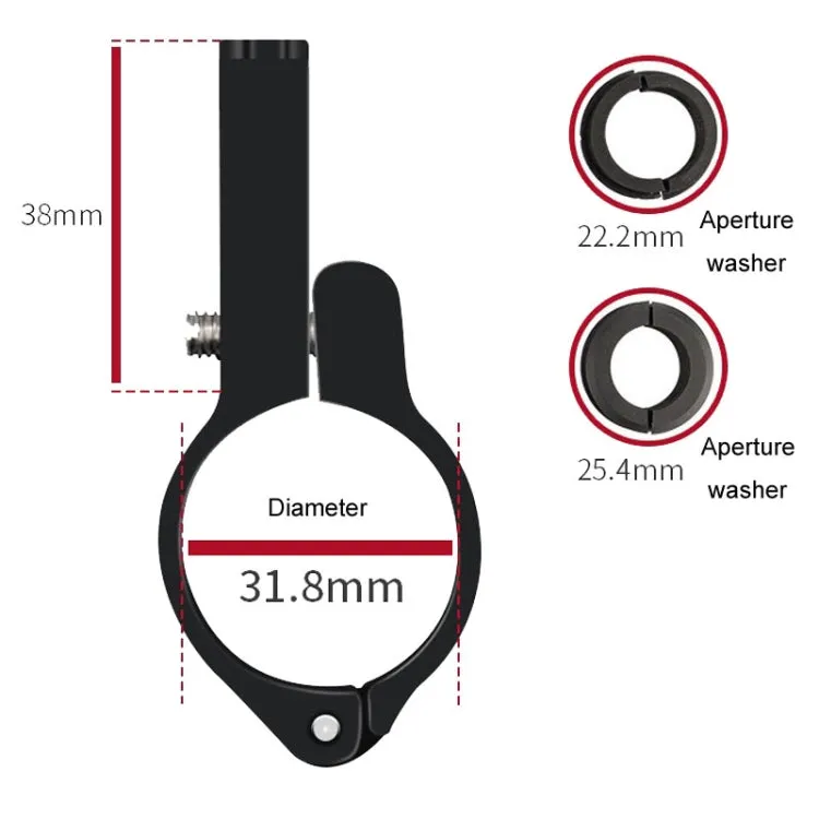 ENLEE Aluminum Alloy Phone Holder Bicycle Riding Fixed Navigation Mount(Black)