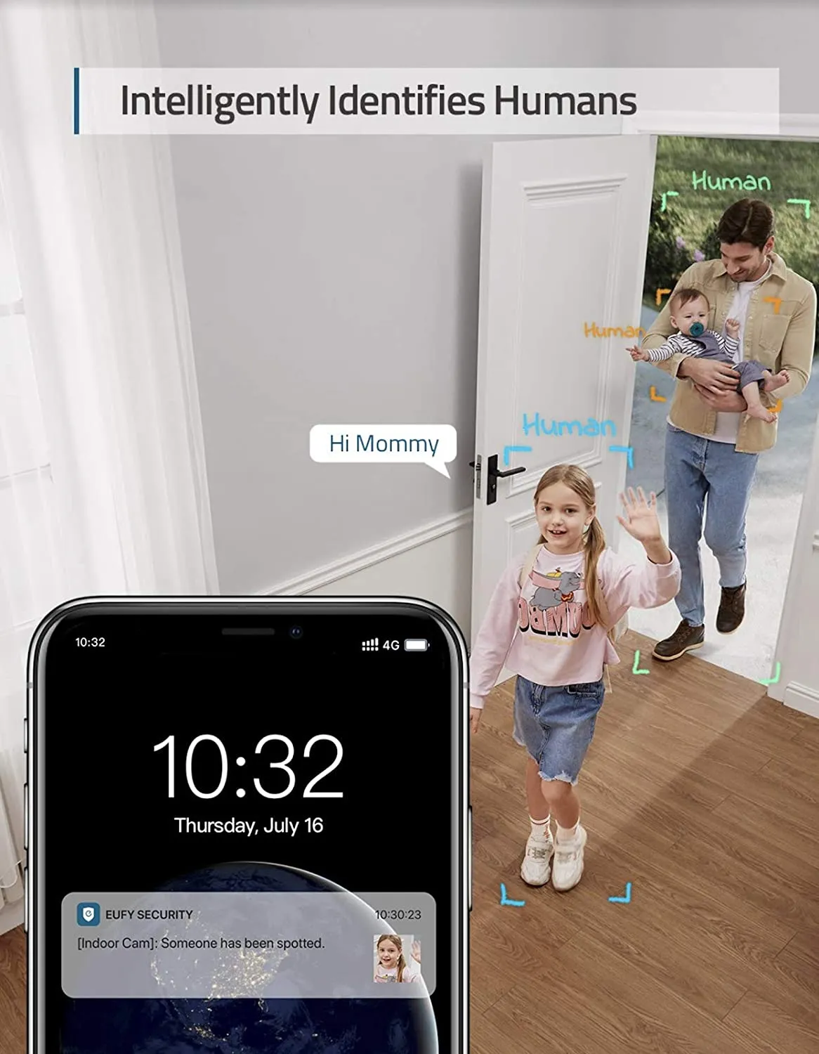 EUFY Security 2K Indoor Cam Pan & Tilt, Plug-in Security Indoor Camera with Wi-Fi, IP Camera, Human & Pet AI, Voice Assistant Compatibility, Motion Tracking