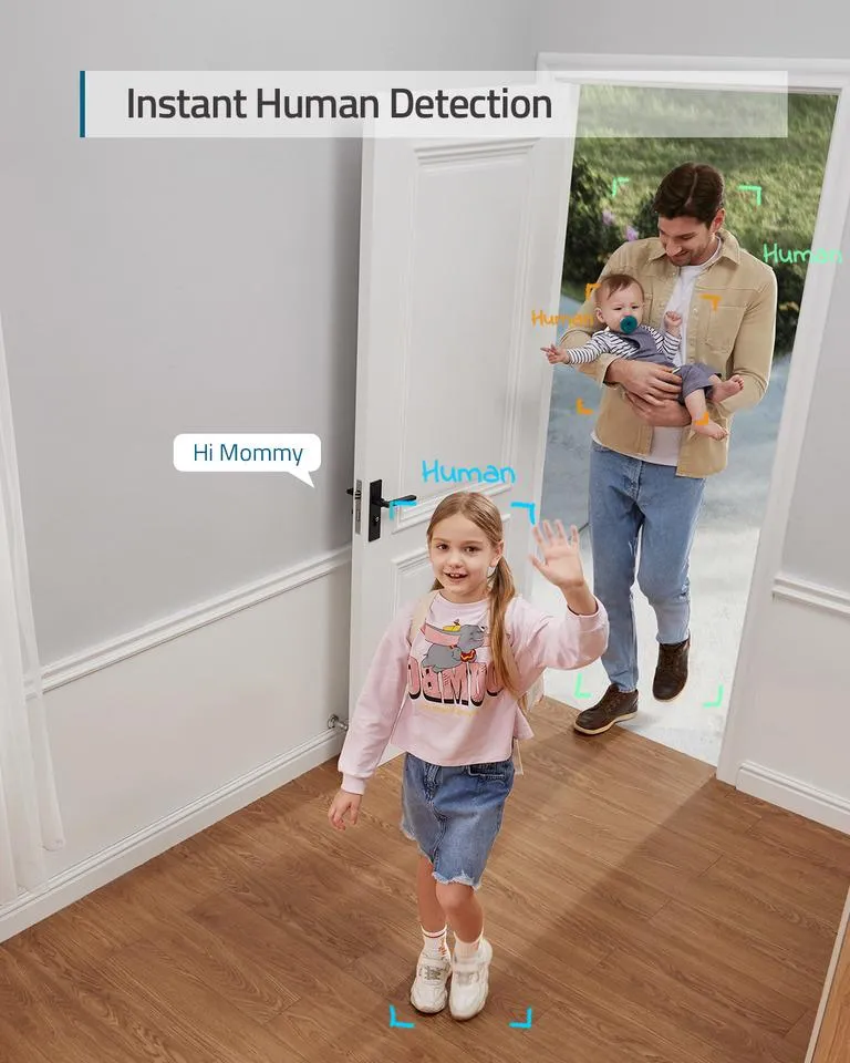 EUFY Security 2K Indoor Cam, Plug-in Security Indoor Camera with Wi-Fi, IP Camera,Human and Pet AI, Night Vision, Two-Way Audio