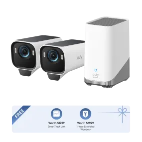 eufyCam S3 Pro 2-Cam Kit   SmartTrack Link   1-Year Extended Warranty