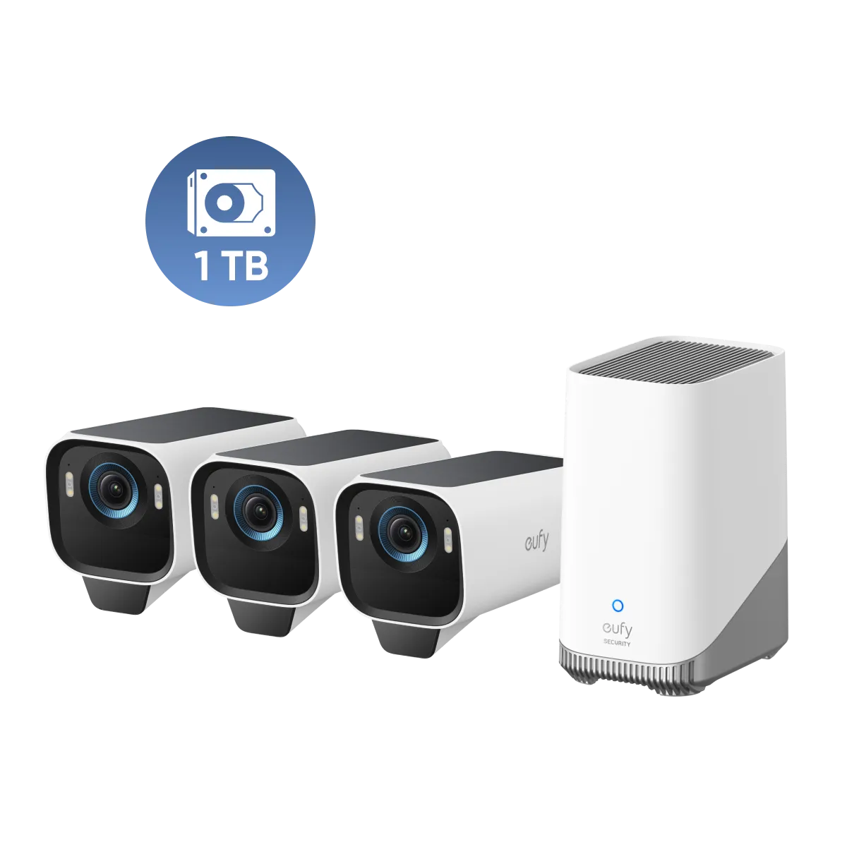 eufyCam S3 Pro 3-Cam Kit   1 TB Hard Drive