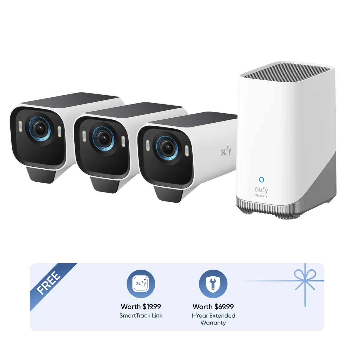 eufyCam S3 Pro 3-Cam Kit   SmartTrack Link   1-Year Extended Warranty