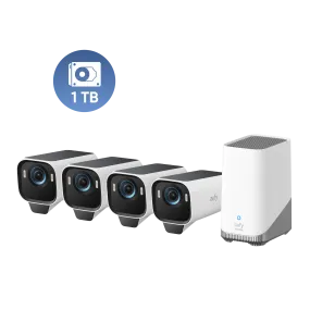 eufyCam S3 Pro 4-Cam Kit   1 TB Hard Drive