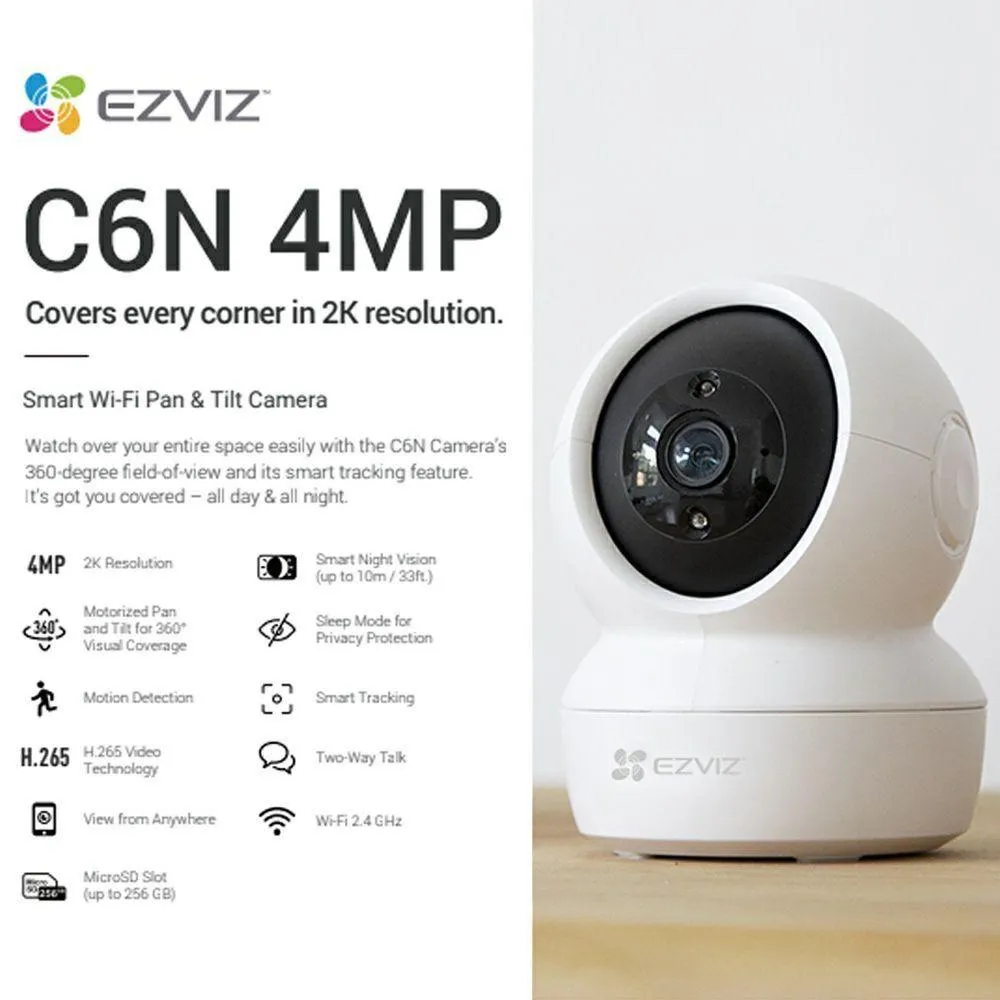 EZVIZ C6N WIFI 4MP CAMERA WITH BRACKET