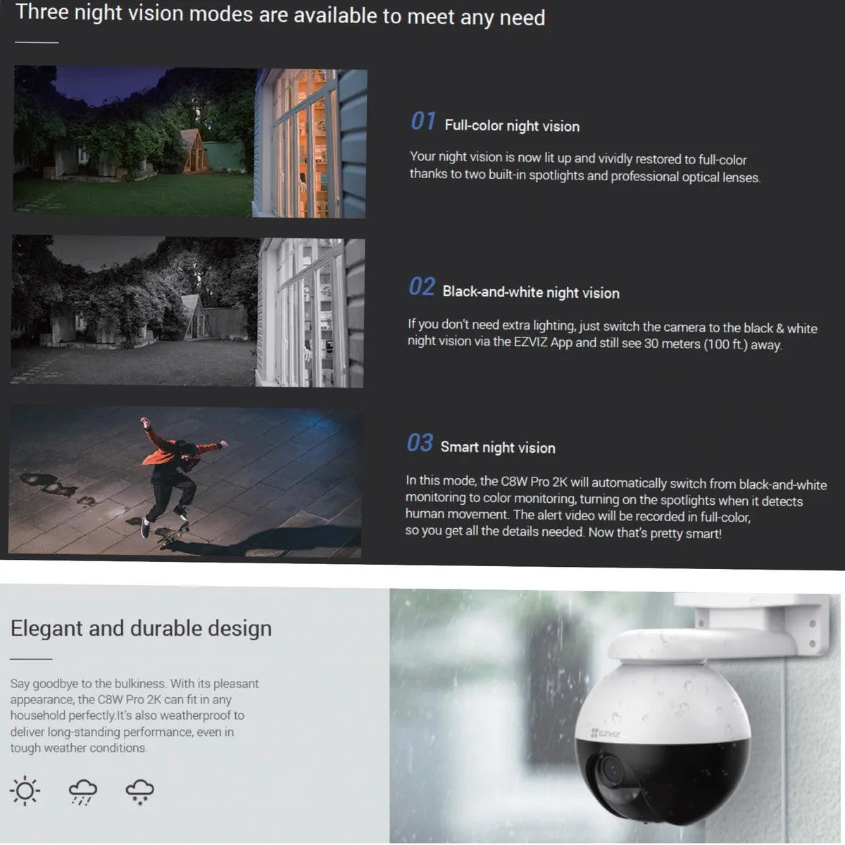 EZVIZ C8W PTZ PRO 3MP 2K SMART HOME CAMERA 4MM