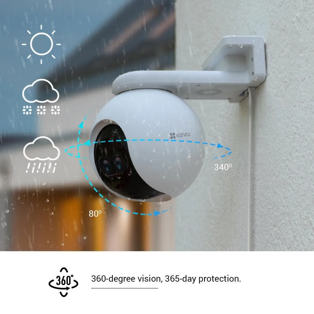EZVIZ CS-C8PF Dual Lens Wi-Fi Pan & Tilt Outdoor Security Camera 2MP 2.8-12mm (Mic)