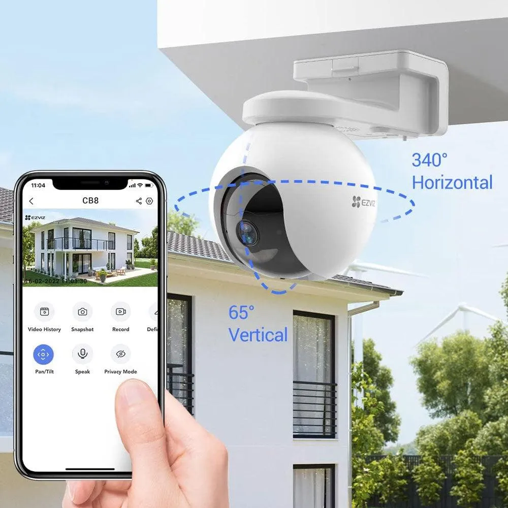 EZVIZ CS-CB8 Battery-Powered Wi-Fi Pan & Tilt Outdoor Security Camera 3MP 4mm (Mic) (Full Color)