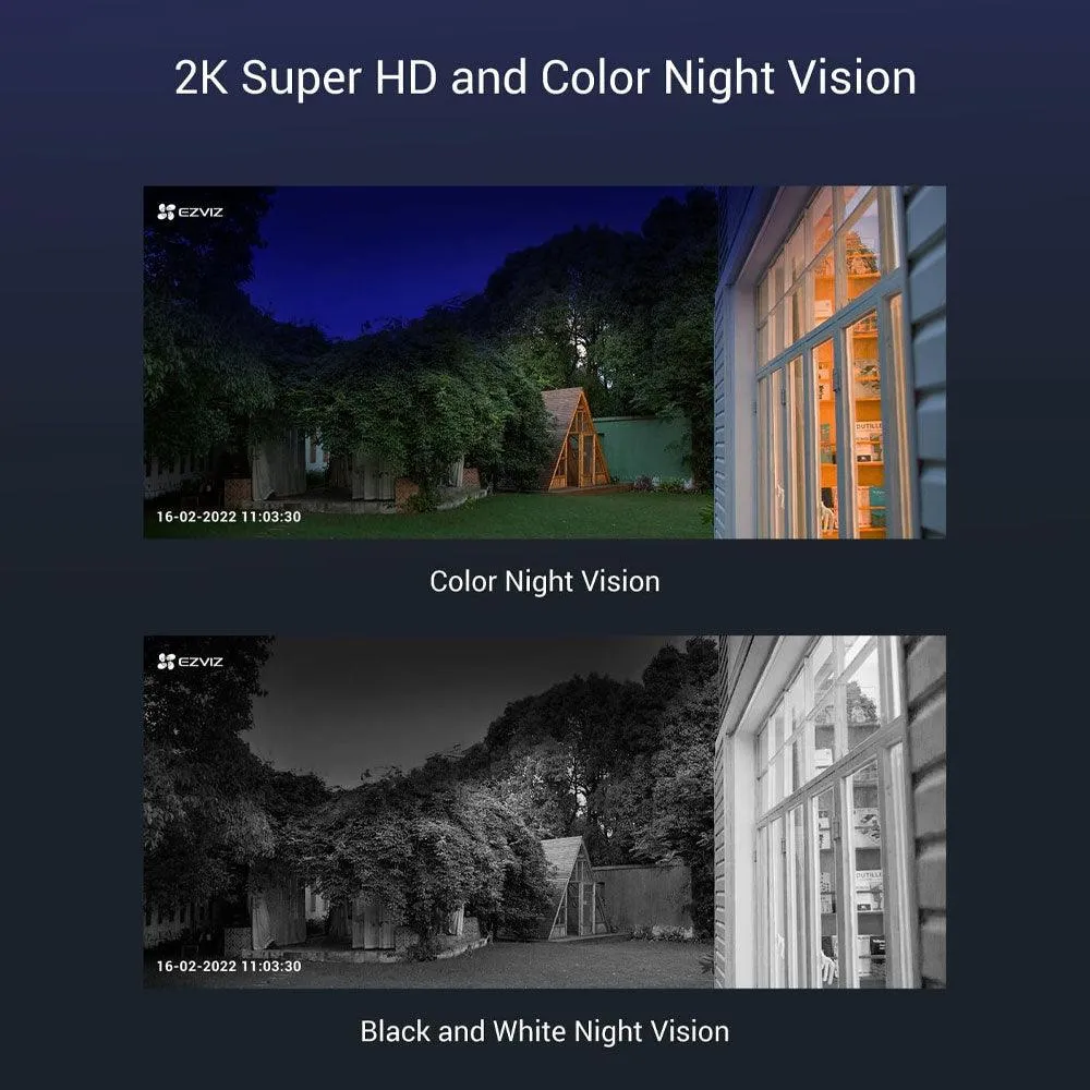 EZVIZ CS-CB8 Battery-Powered Wi-Fi Pan & Tilt Outdoor Security Camera 3MP 4mm (Mic) (Full Color)
