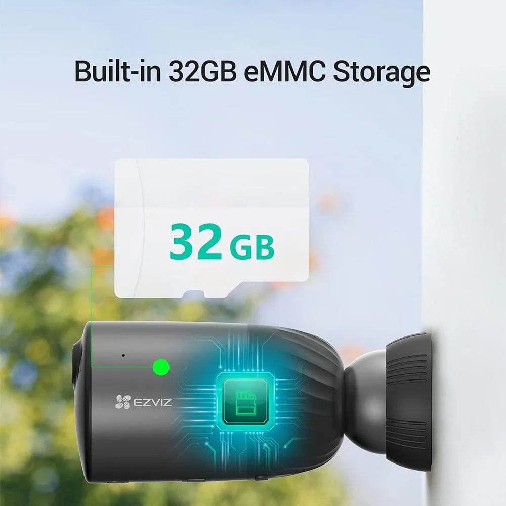 EZVIZ eLife CS-BC1C-B0-2C2WPBDL Battery-Powered Wi-Fi Outdoor Security Camera 2MP 2.8mm (Mic) (Full Color)