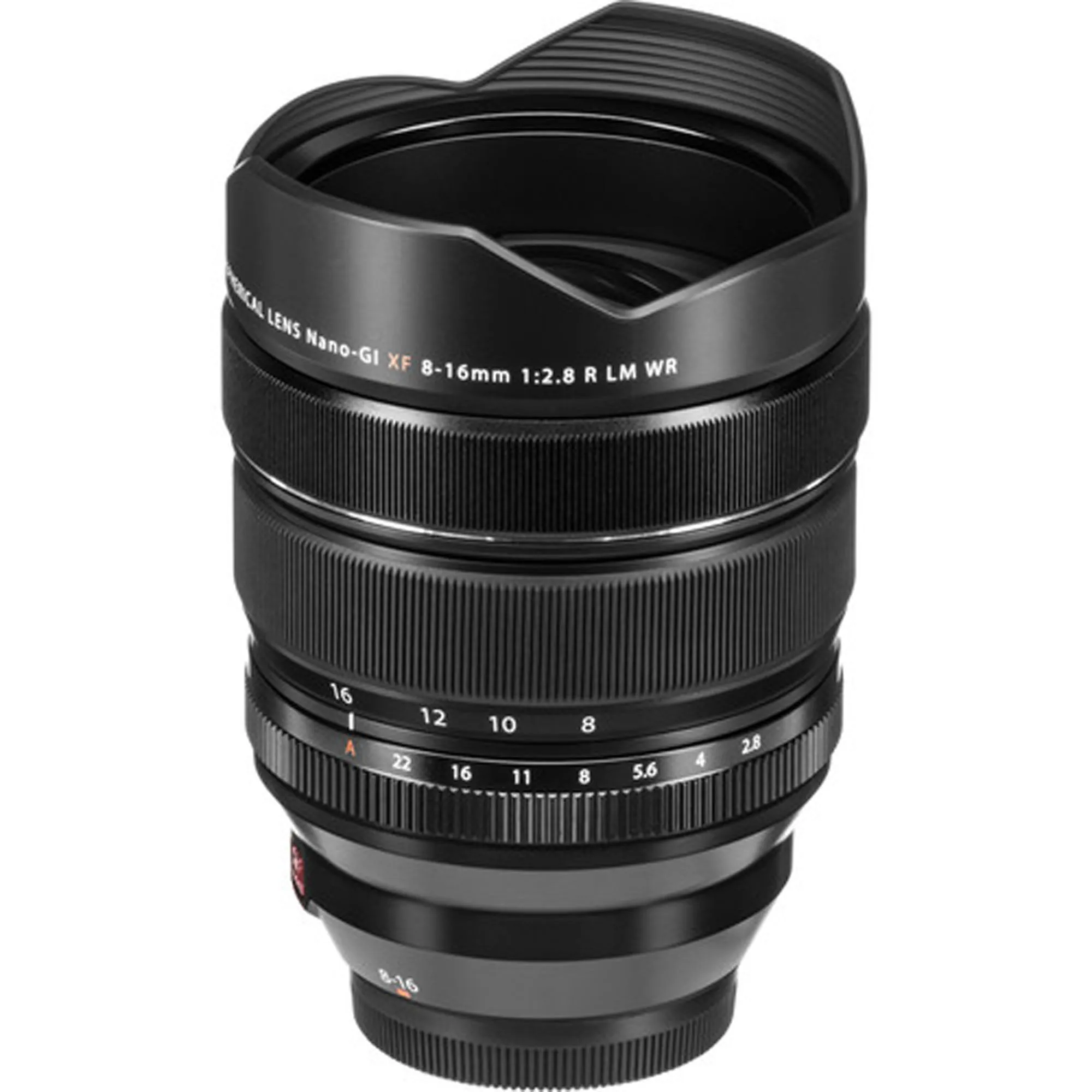 FUJIFILM XF 8-16mm f/2.8 R LM WR Lens with Geared Tripod Head and Stand   Universal Lens Cap Bundle