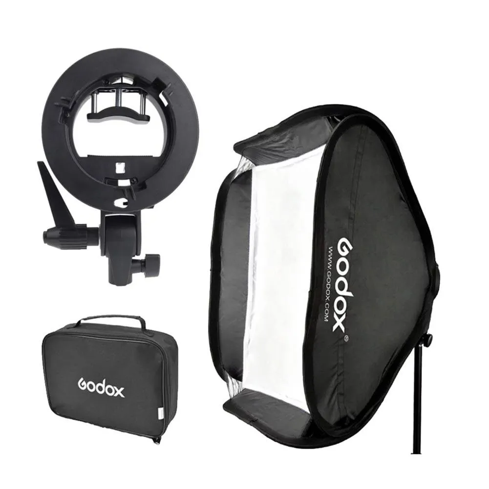 Godox 50 x 50cm Tulip Square Collapsible Softbox with S-Type Bracket and Case Set