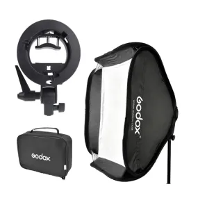 Godox 50 x 50cm Tulip Square Collapsible Softbox with S-Type Bracket and Case Set