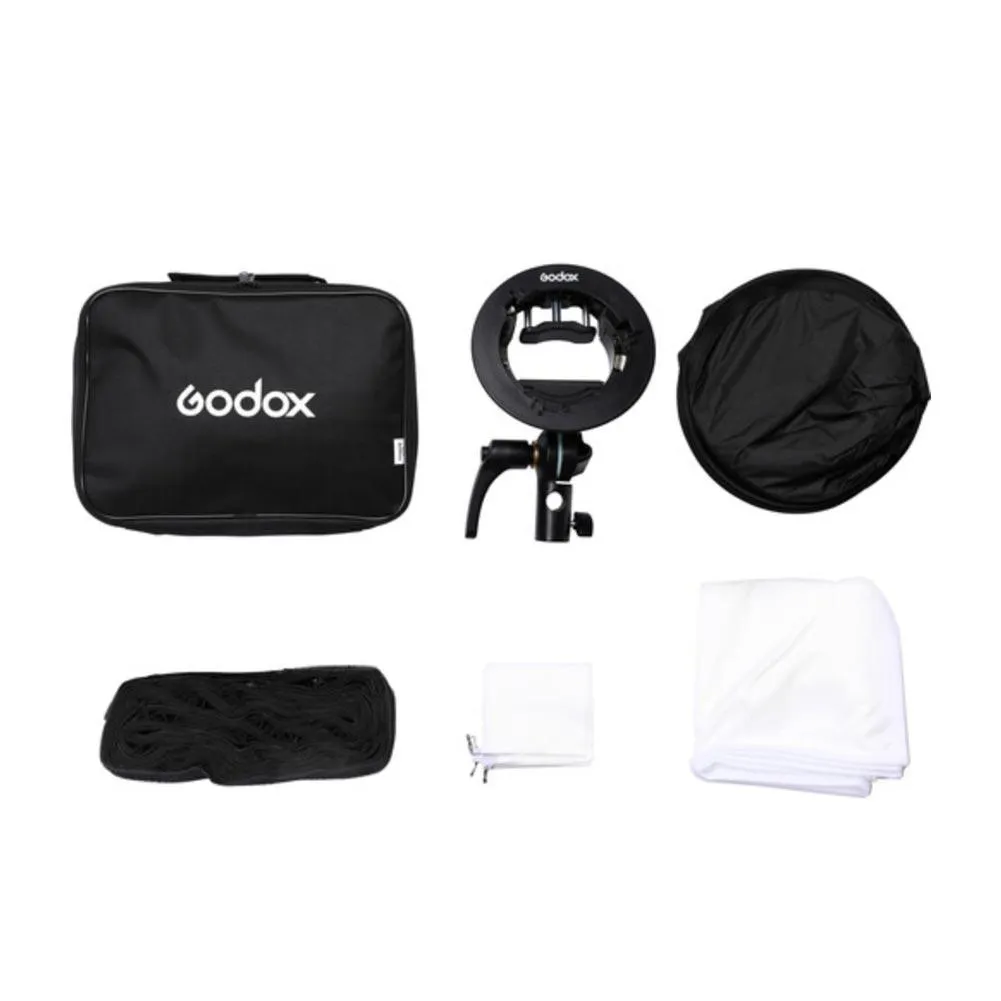 Godox 80 x 80cm Tulip Square Collapsible Softbox with S2 Bracket and Case Set - Bundle